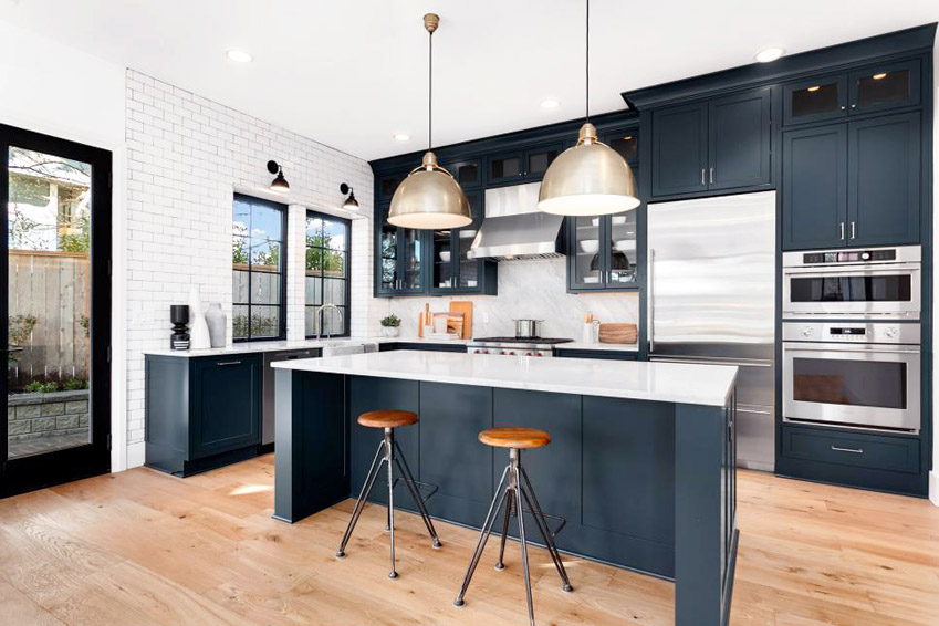 Modern Blue Cabinets