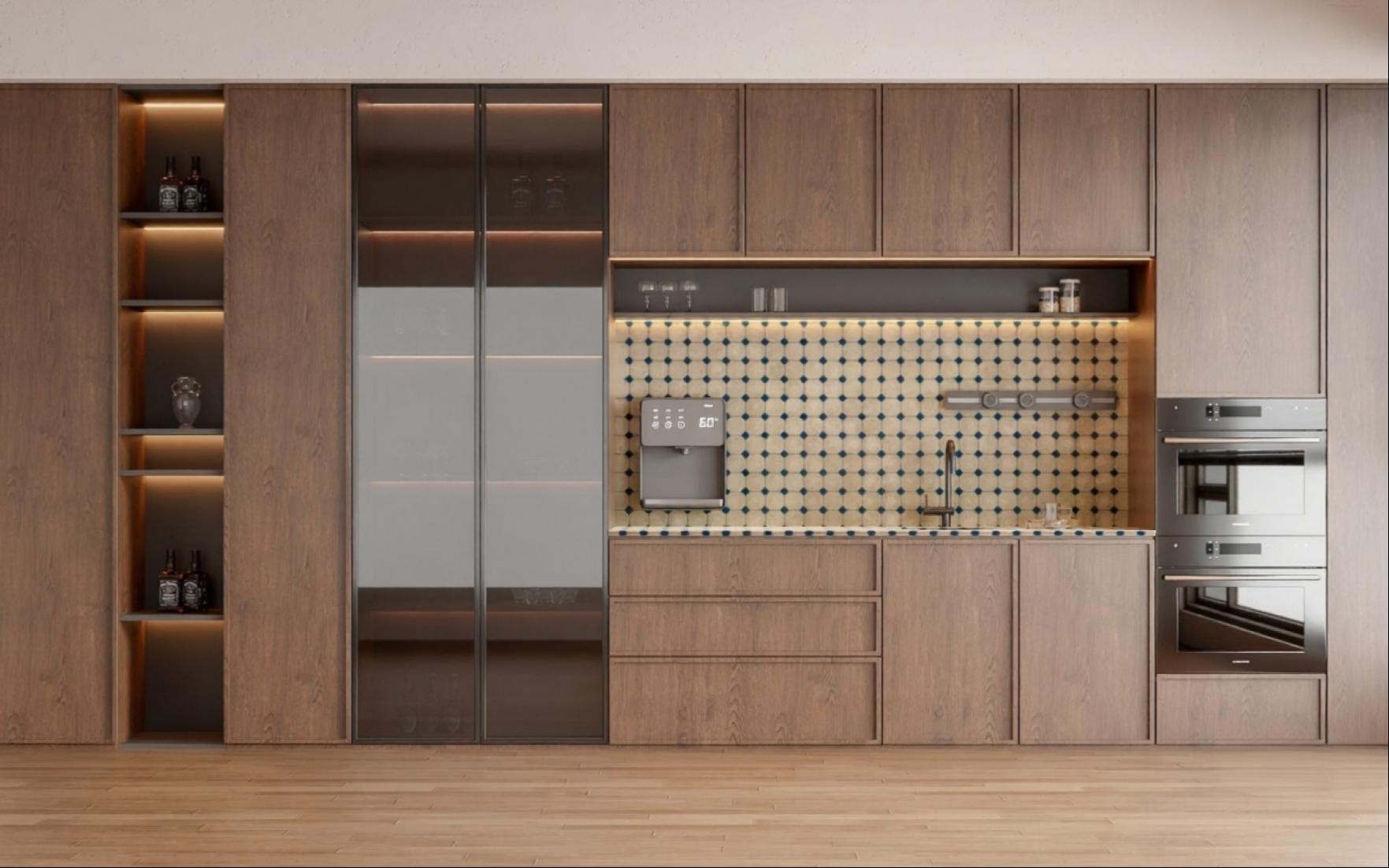 Modern Dark Wood Kitchen