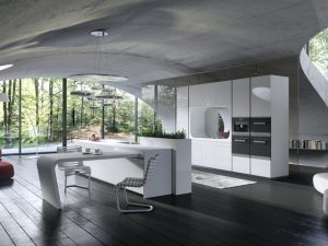 White gloss kitchen