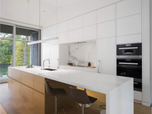 Distressed White Kitchen Cabinets