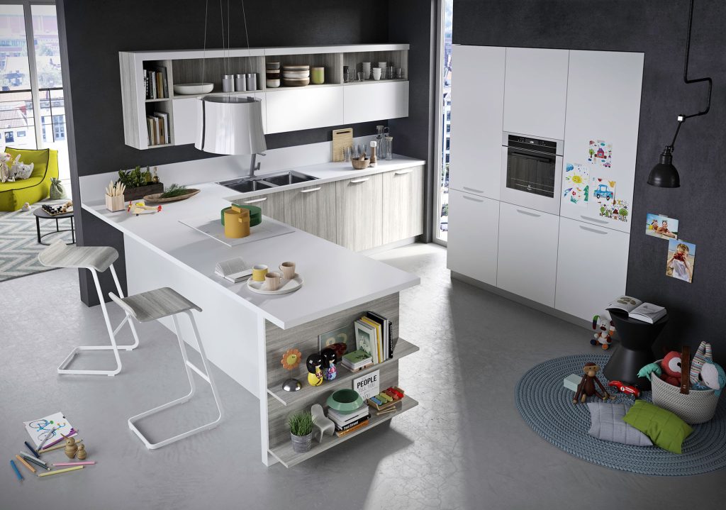 Modern White Kitchen Cabinets