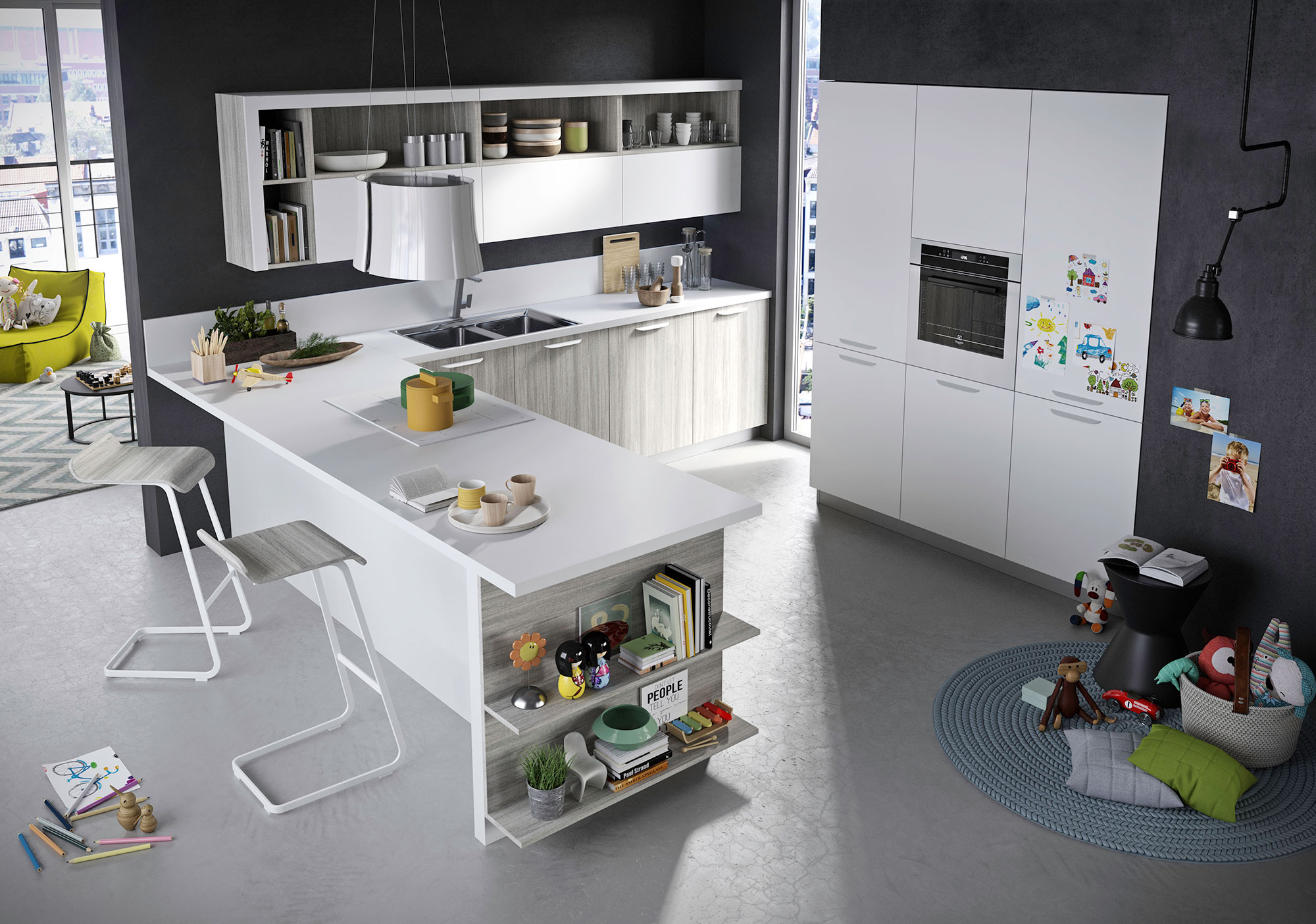Modern White Kitchen Cabinets
