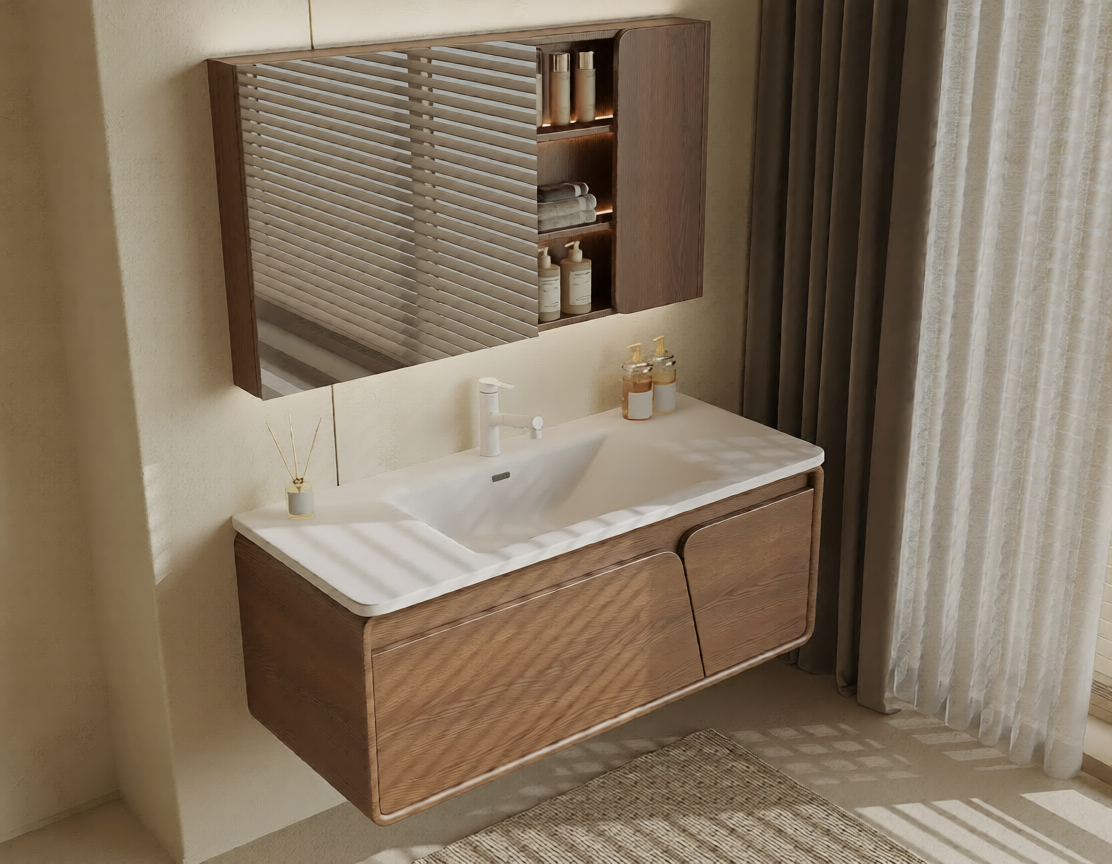 Teak Bathroom Vanity