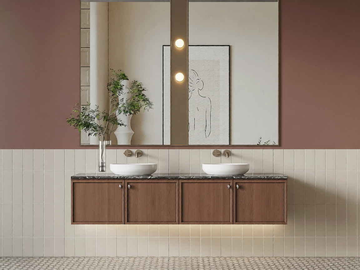 Oak Vanity Unit