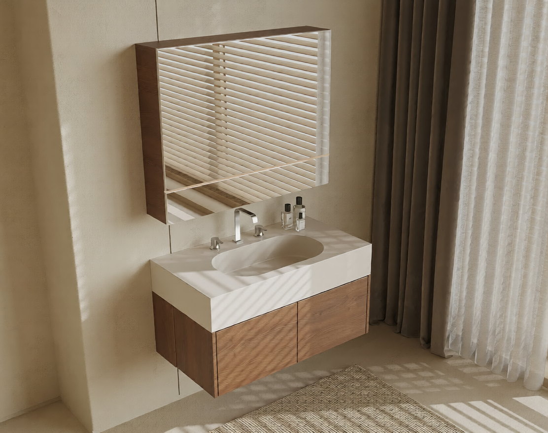 Oak Vanity Unit