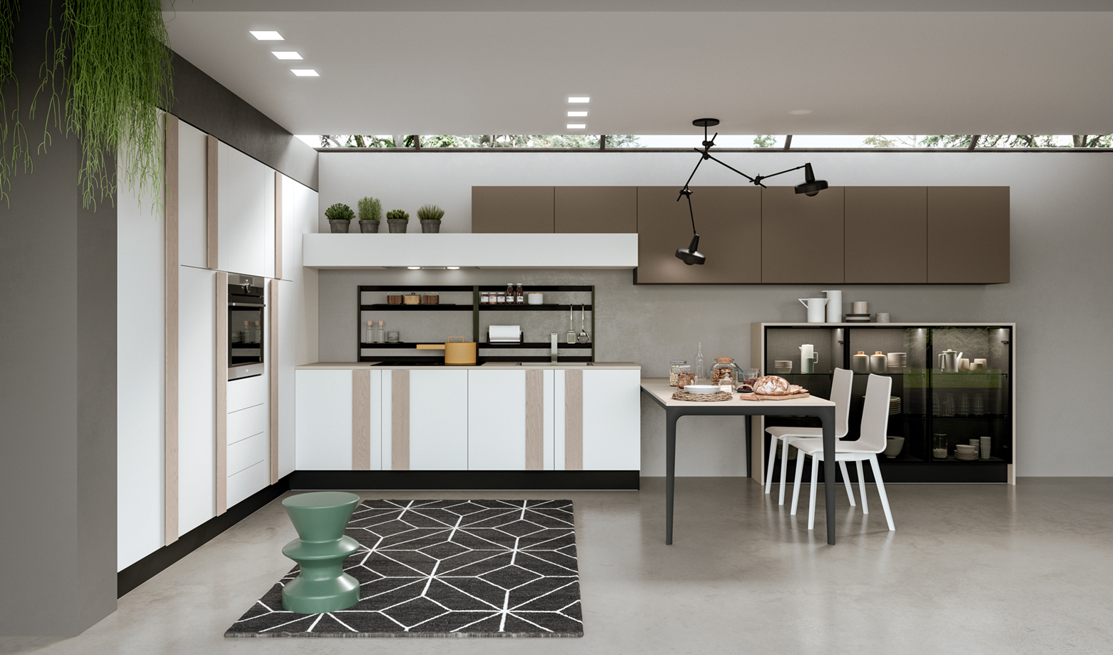 Modern Two Tone Kitchen Cabinets