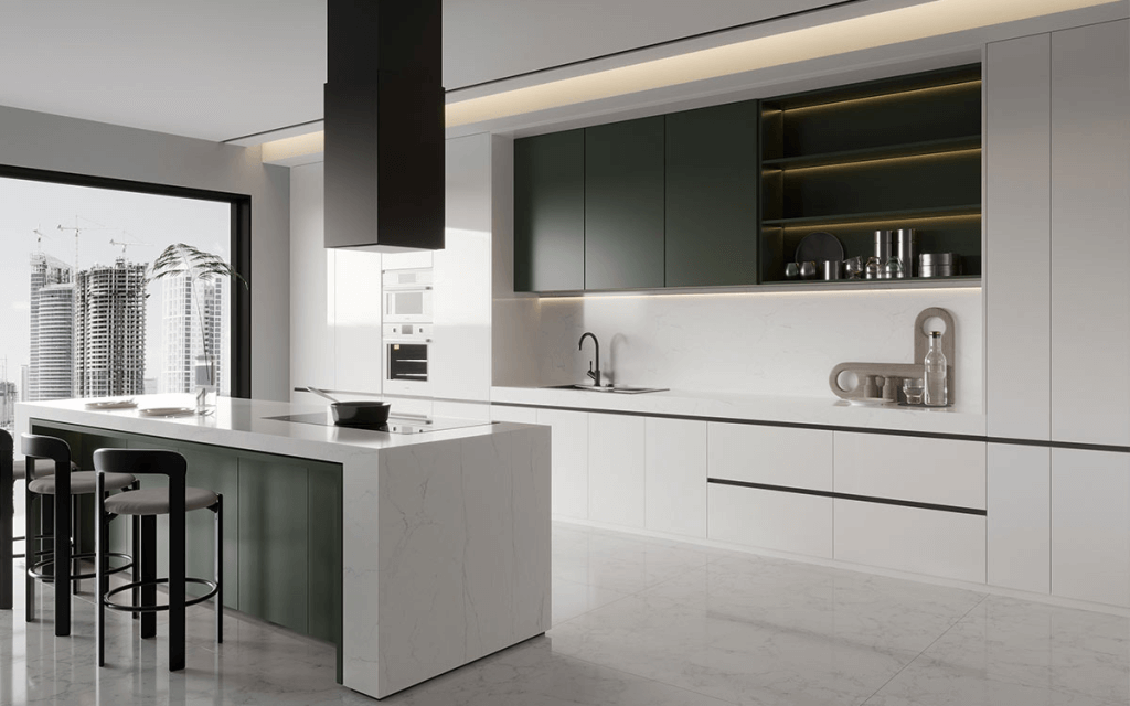 Small Kitchen Two-Tone Layouts