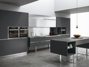 Modern Taupe Kitchen Cabinets
