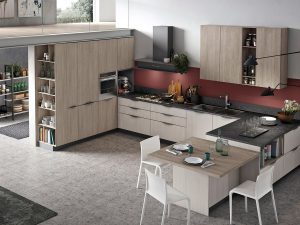 Dark Wood Modern Kitchen Cabinets