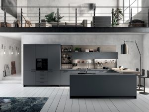 Modern Matte Black Kitchen Cabinets
