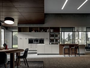 Heat-Resistant Modern Kitchen Cabinets for the Stove Zone
