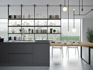 72-Inch Large Black Kitchen Island with Storage