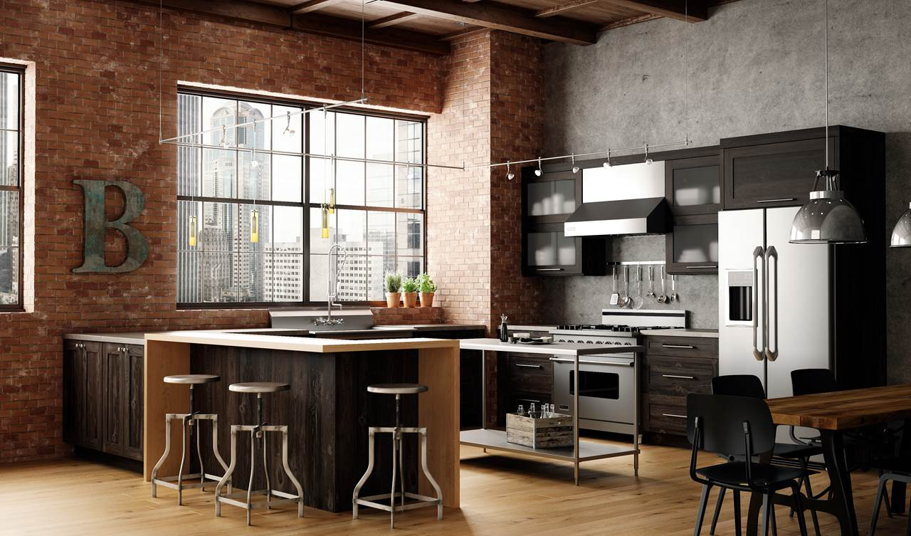 Modern Kitchen Cabinets with Breakfast Nook Integration