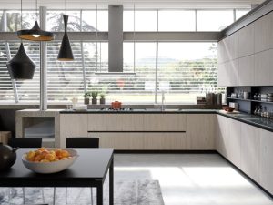 Modern Kitchen Cabinets with 3D Laminate