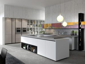 Modern Kitchen Cabinets with Island Seating
