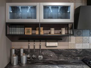 Modern Glass Kitchen Cabinets