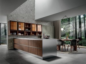 Stainless Steel Modern Kitchen Cabinets