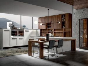 Modern Kitchen Cabinets with Ingenious Built-In Spice Racks