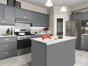 Modern Blue Grey Kitchen Cabinets