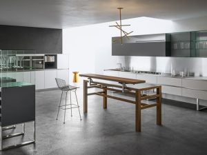Modern Kitchen Cabinets with Vertical Pull-Out Racks
