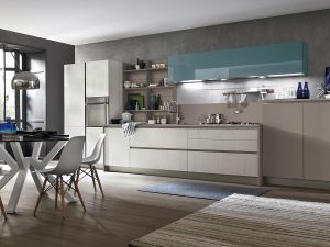 Modern High-Gloss White Kitchen Cabinets